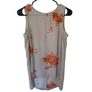 Floral Sleeveless Top Lightweight Casual‎ Blouse Summer Tank Sz S